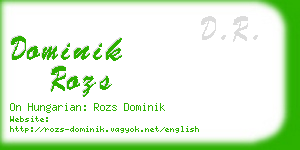 dominik rozs business card
